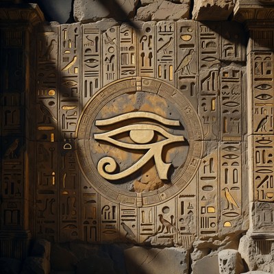 Eye of Horus on Ancient Wall
