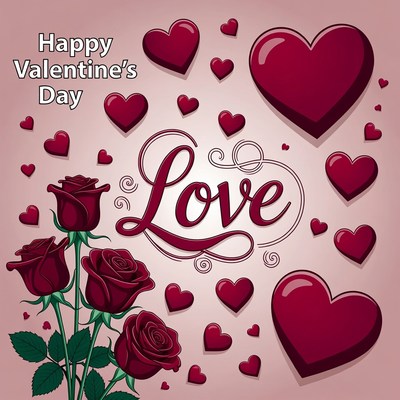 Happy Valentine's Day Love Illustration