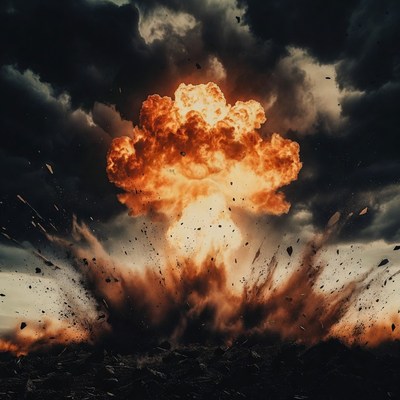 Massive Mushroom Cloud Explosion