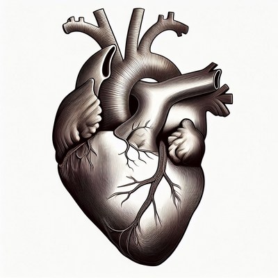 Detailed Human Heart Illustration