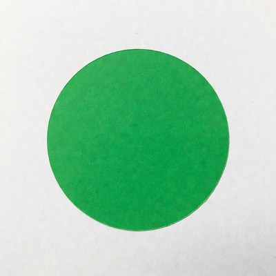 Green Circle on White Background