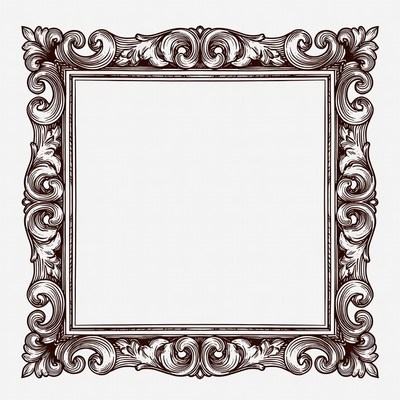 Ornate Vintage Empty Picture Frame