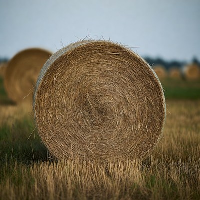 Hay Bales in Field