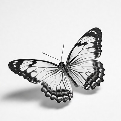 White butterfly with black spots