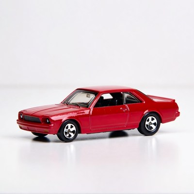 Red classic coupe toy car
