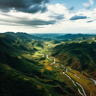 Aerial View of Green Mountain Valley