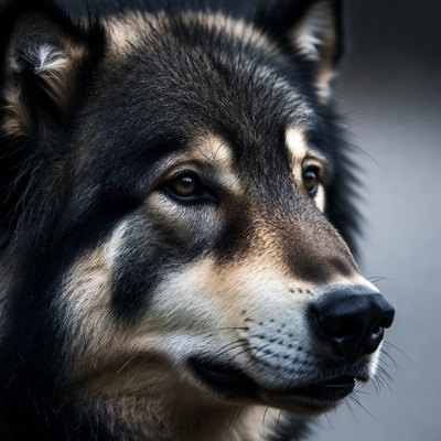 Close-up of Husky dog face
