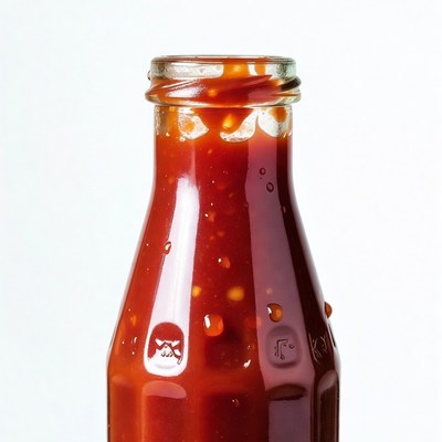 Ketchup Bottle with Dripping Sauce