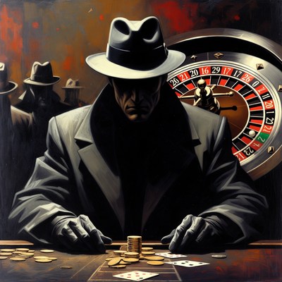 Man in fedora at roulette table