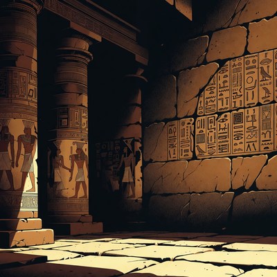 Ancient Egyptian Temple Interior