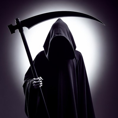 Grim Reaper holding scythe