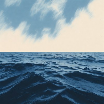 Ocean Waves Under Cloudy Sky