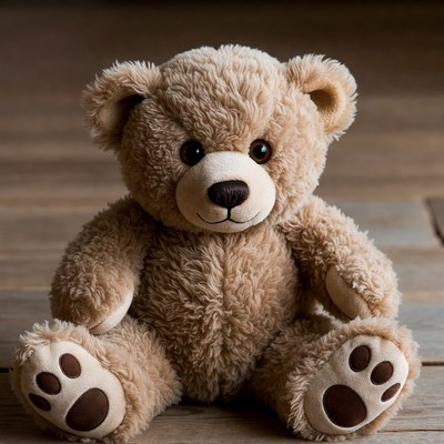 Cute teddy bear sitting