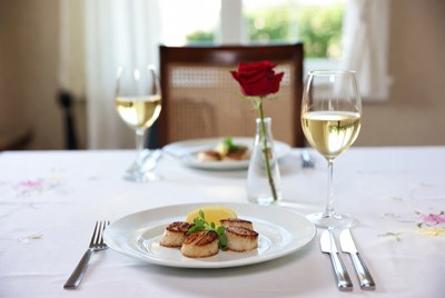 Seared Scallops with Red Rose