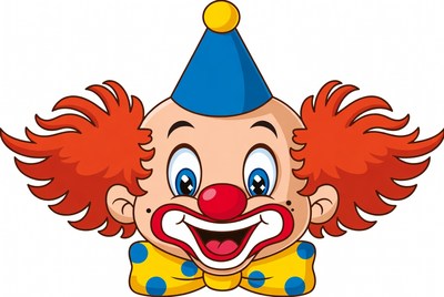 Cartoon Clown with Big Smile