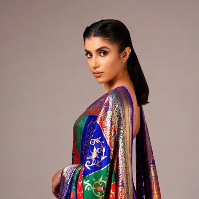 Indian woman in colorful saree