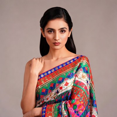 Indian woman in colorful saree