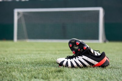 Black White Soccer Cleats by Goal