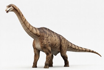 Brachiosaurus dinosaur on white background