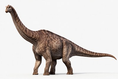 Brachiosaurus dinosaur on white background