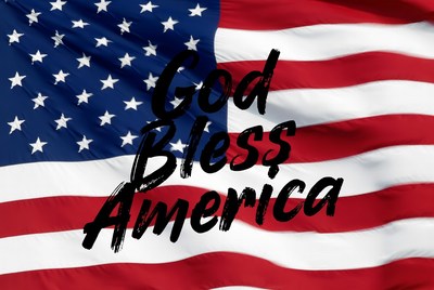 God Bless America on Flag