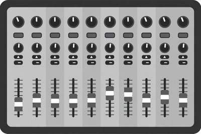Audio Mixer Console Illustration