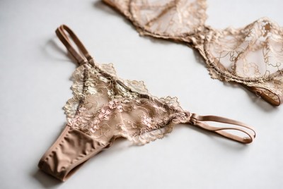 Lace Beige Bra and Panties Set