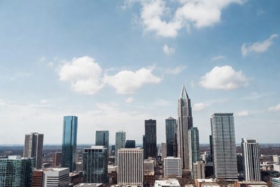 Charlotte skyline with skyscrapers