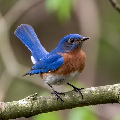 Eastern Bluebird on branch