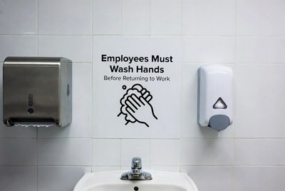 Employees Must Wash Hands Sign