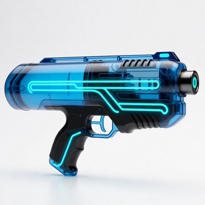 Futuristic Blue Water Blaster Gun
