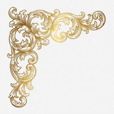 Golden Ornate Corner Border