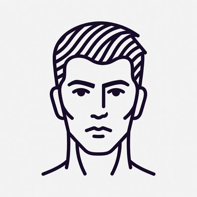 Line Art Man Portrait