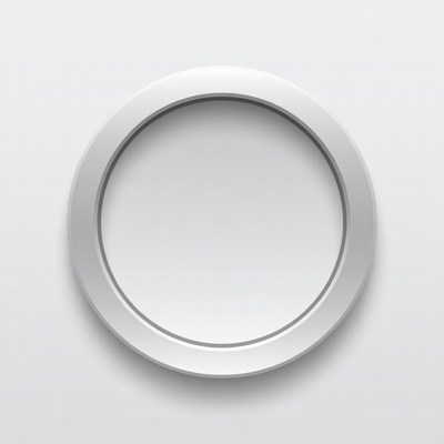 Silver metallic ring isolated