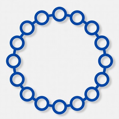 Blue Circle of Outlined Circles