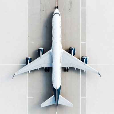 White Airplane Parked on Tarmac
