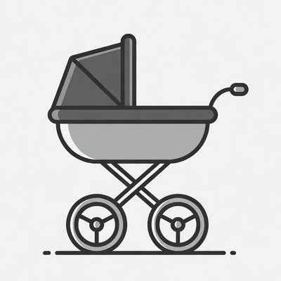 Baby Stroller Illustration