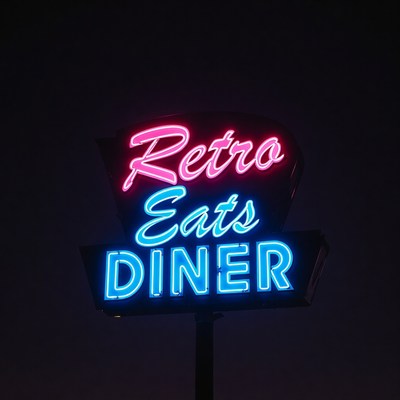 Retro Eats Diner Neon Sign