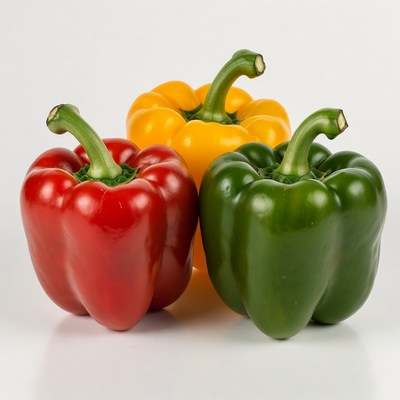 Colorful bell peppers isolated