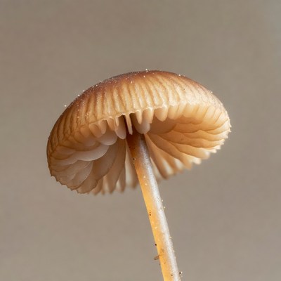 Brown Mushroom on Isolated Background