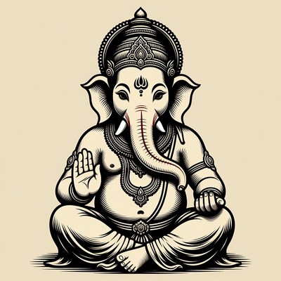 Lord Ganesha Illustration