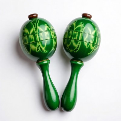 Pair of Green Maracas