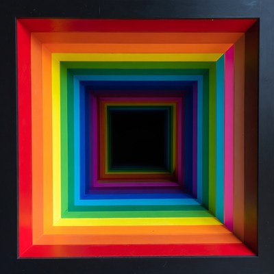 Rainbow Optical Illusion Tunnel