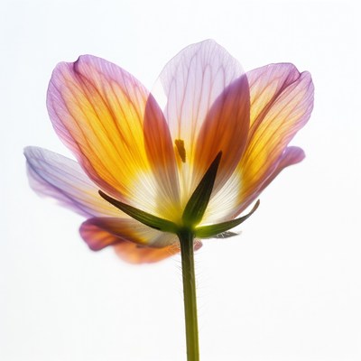 Pink and Orange Tulip Flower