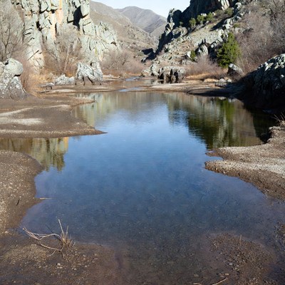 Mountain Canyon with Reflective Pool