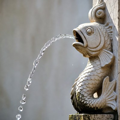 Fish Spouting Water Fountain