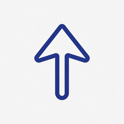 Blue upward arrow icon