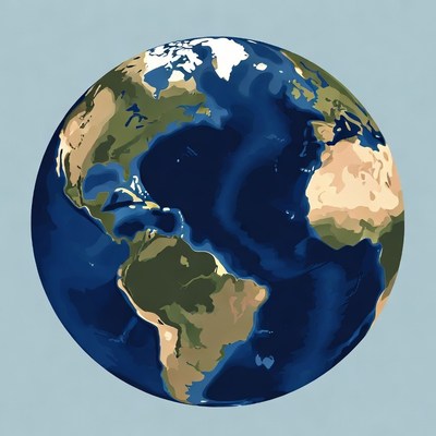 Earth Globe Illustration