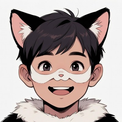 Anime boy in cat costume