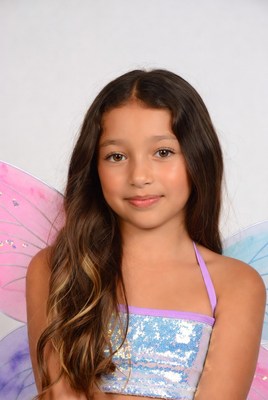 Girl in fairy wings costume